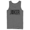 thumbnail image 1 of Men's Batman Joker Text Logo Tank Top Charcoal Small, 1 of 3