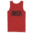 thumbnail image 1 of Men's Batman Joker Text Logo Tank Top Red Medium, 1 of 3