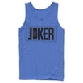 thumbnail image 1 of Men's Batman Joker Text Logo Tank Top Royal Blue Medium, 1 of 3