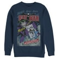 thumbnail image 1 of Men's Batman Joker Vintage Card Sweatshirt Navy Blue Medium, 1 of 3