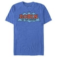 thumbnail image 1 of Men's Batman Logo Boy Wonder Robin Graphic Tee Royal Blue Heather Large, 1 of 4