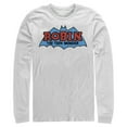 thumbnail image 1 of Men's Batman Logo Boy Wonder Robin  Long Sleeve Shirt White Large, 1 of 3