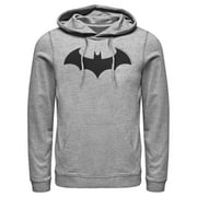 Men's Batman Logo Classic Pull Over Hoodie Athletic Heather Medium