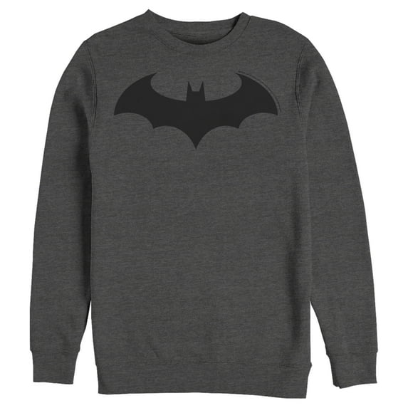 Men's Batman Logo Classic Sweatshirt Charcoal Heather 2X Large