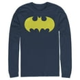 thumbnail image 1 of Men's Batman Logo Classic Wing Long Sleeve Shirt Navy Blue X Large, 1 of 3