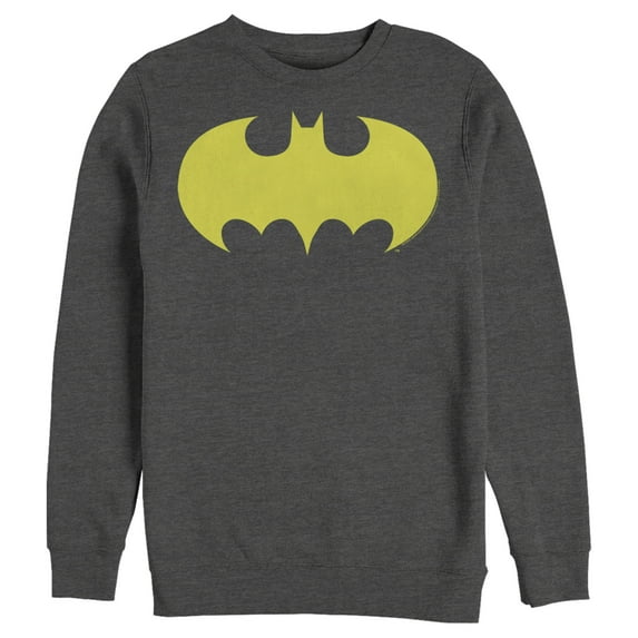 Men's Batman Logo Classic Wing Sweatshirt Charcoal Heather 2X Large
