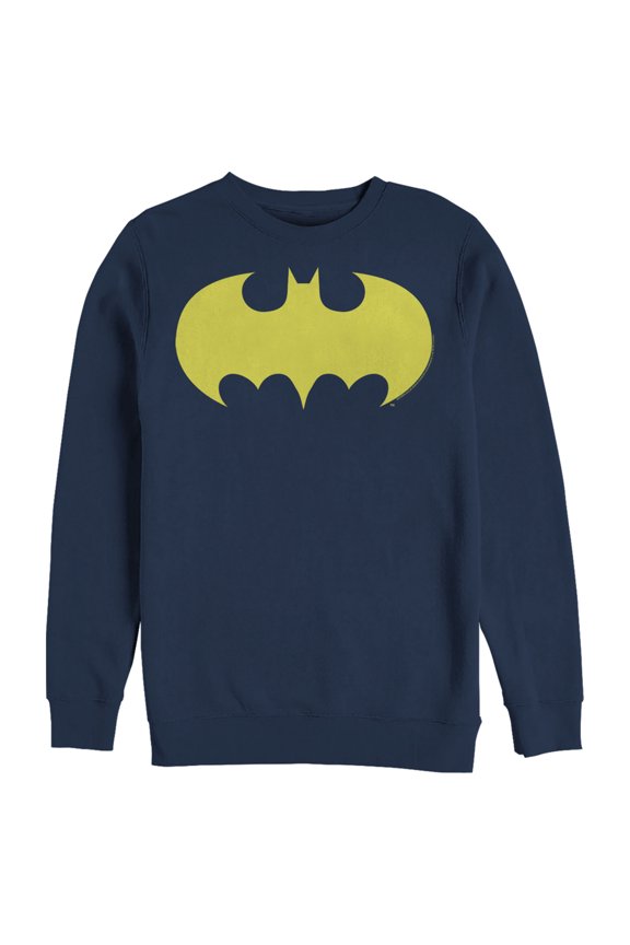 Men's Batman Logo Classic Wing Sweatshirt Navy Blue X Large