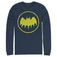 thumbnail image 1 of Men's Batman Logo Cute Cartoon Long Sleeve Shirt Navy Blue 2X Large, 1 of 3