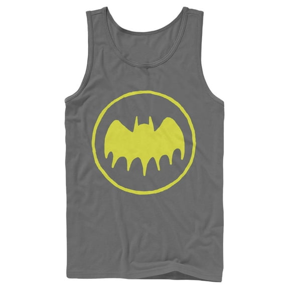 Men's Batman Logo Cute Cartoon  Tank Top Charcoal Medium