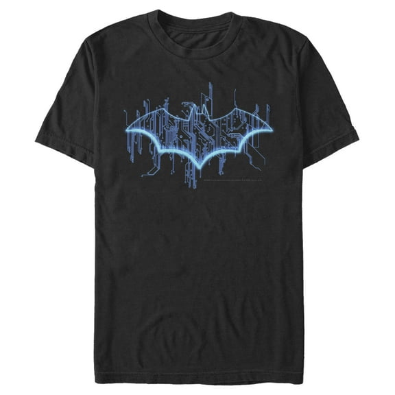 Men's Batman Logo Digital Wing Graphic Tee Black Large