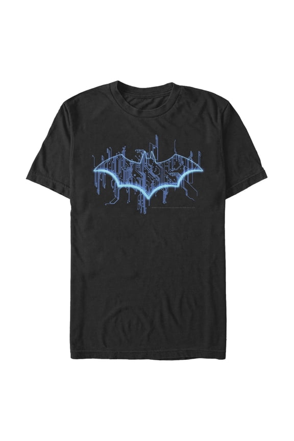 Men's Batman Logo Digital Wing Graphic Tee Black Large