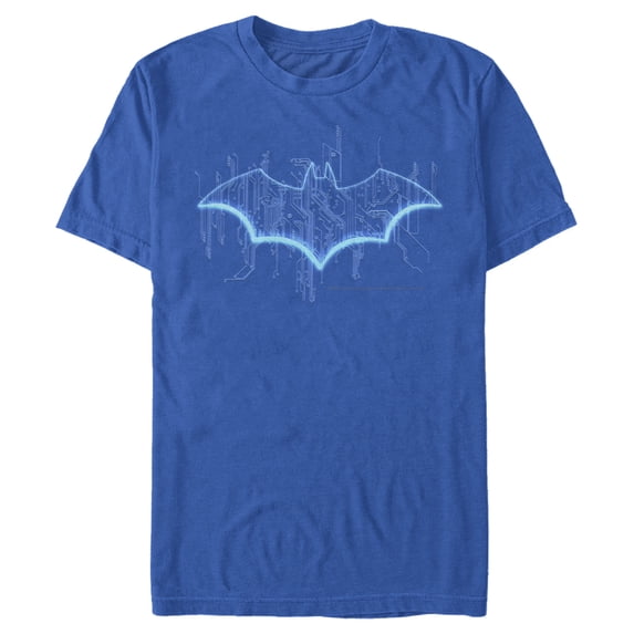 Men's Batman Logo Digital Wing Graphic Tee Royal Blue Medium