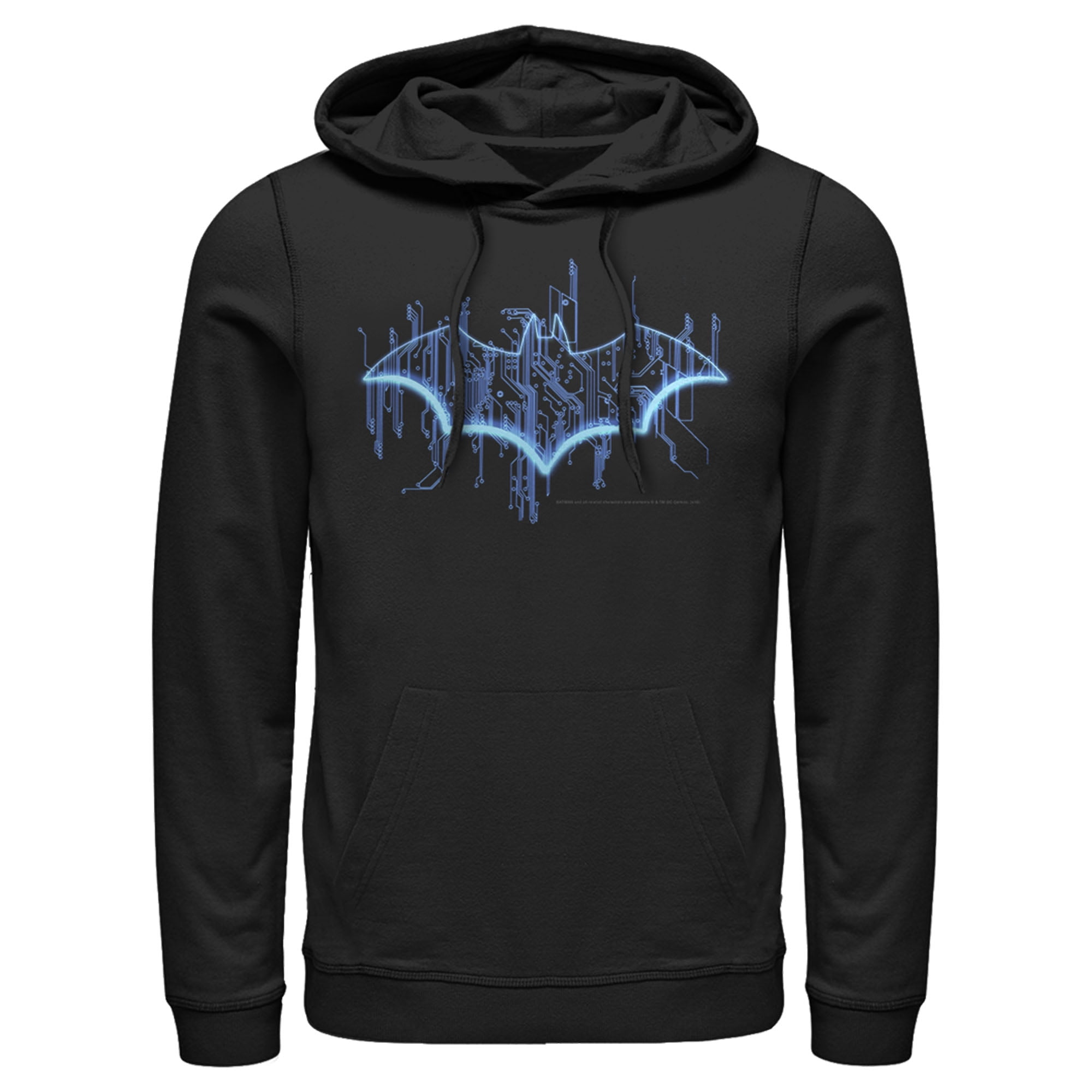 Men s DC Comics Batman Digital Classic Logo Hoodie Walmart