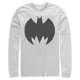 thumbnail image 1 of Men's Batman Logo Geometric  Long Sleeve Shirt White X Large, 1 of 3