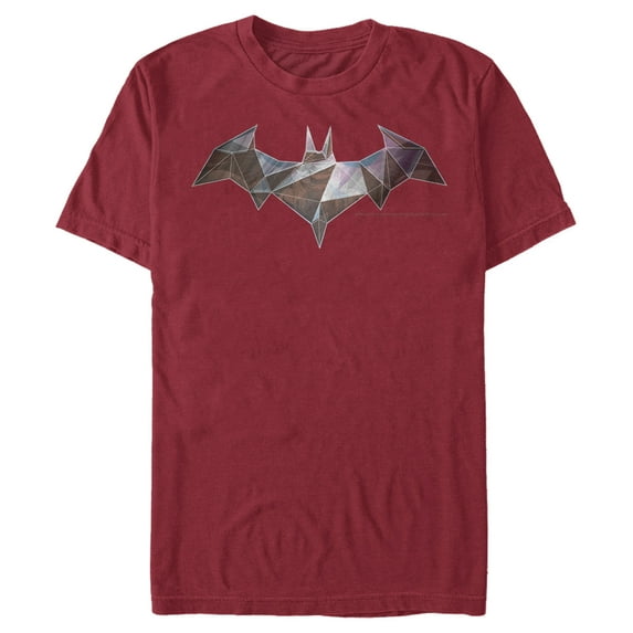 Men's Batman Logo Geometric Wing Graphic Tee Cardinal 3X Large