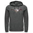 thumbnail image 1 of Men's Batman Logo Geometric Wing  Pull Over Hoodie Charcoal Heather 3X Large, 1 of 3