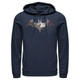 thumbnail image 1 of Men's Batman Logo Geometric Wing Pull Over Hoodie Navy Blue X Large, 1 of 3