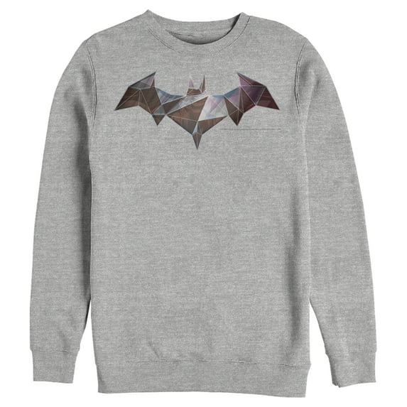 Men's Batman Logo Geometric Wing Sweatshirt Athletic Heather X Large