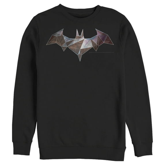 Men's Batman Logo Geometric Wing Sweatshirt Black Large