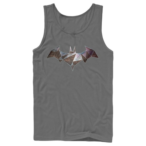 Men's Batman Logo Geometric Wing Tank Top Charcoal X Large