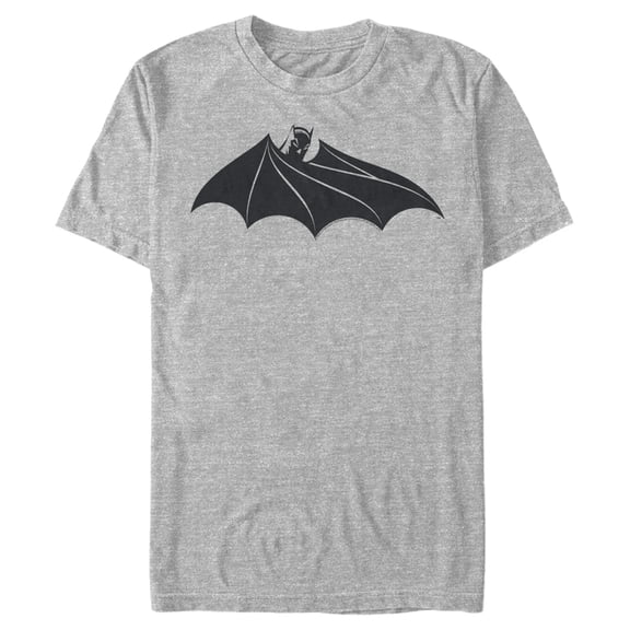 Men's Batman Logo Hidden Wing  Graphic Tee Athletic Heather Small