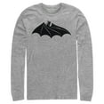 thumbnail image 1 of Men's Batman Logo Hidden Wing  Long Sleeve Shirt Athletic Heather 2X Large, 1 of 3