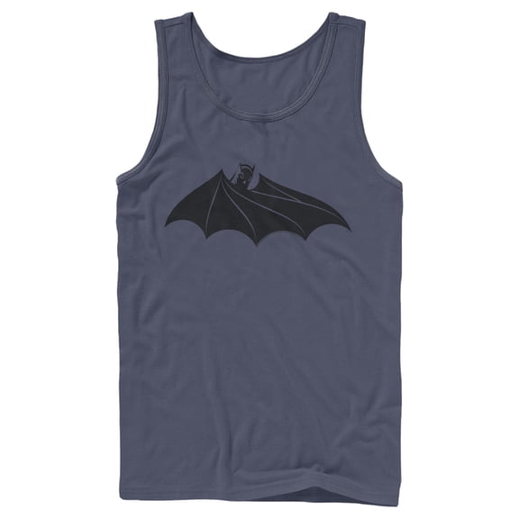 Men's Batman Logo Hidden Wing Tank Top Navy Blue X Large
