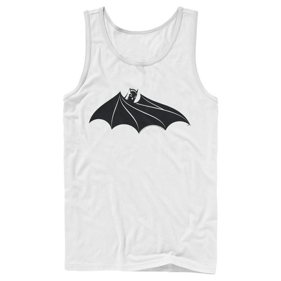Men's Batman Logo Hidden Wing Tank Top White 2X Large