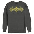 thumbnail image 1 of Men's Batman Logo Icon Collage  Sweatshirt Charcoal Heather Small, 1 of 3