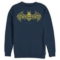 thumbnail image 1 of Men's Batman Logo Icon Collage  Sweatshirt Navy Blue 3X Large, 1 of 3