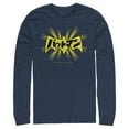 thumbnail image 1 of Men's Batman Logo Kanji Characters Long Sleeve Shirt Navy Blue X Large, 1 of 3