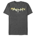 thumbnail image 1 of Men's Batman Logo Messy Text  Graphic Tee Charcoal Heather 3X Large, 1 of 4