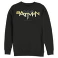thumbnail image 1 of Men's Batman Logo Messy Text  Sweatshirt Black X Large, 1 of 3