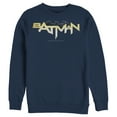 thumbnail image 1 of Men's Batman Logo Messy Text  Sweatshirt Navy Blue X Large, 1 of 3