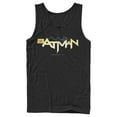 thumbnail image 1 of Men's Batman Logo Messy Text  Tank Top Black 2X Large, 1 of 4
