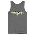 thumbnail image 1 of Men's Batman Logo Messy Text Tank Top Charcoal 2X Large, 1 of 3