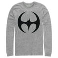 thumbnail image 1 of Men's Batman Logo Modern Wing Curve  Long Sleeve Shirt Athletic Heather X Large, 1 of 3