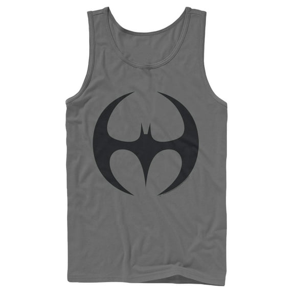 Men's Batman Logo Modern Wing Curve Tank Top Charcoal Medium