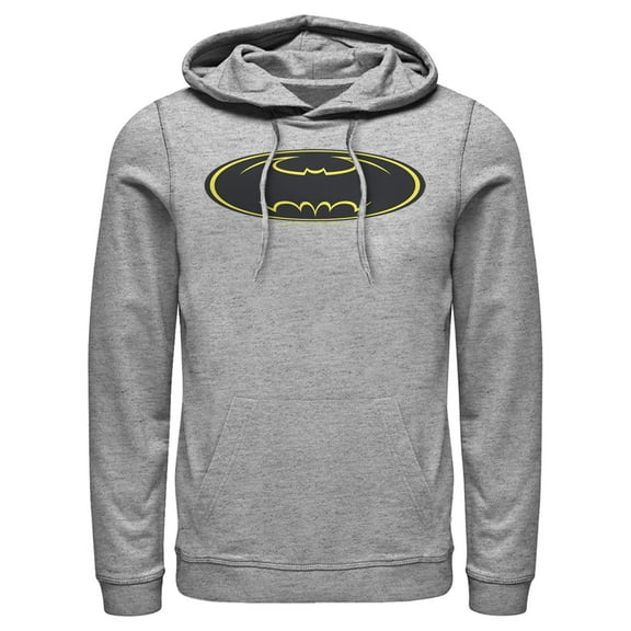 Men's Batman Logo Modern Wing Pull Over Hoodie Athletic Heather Medium