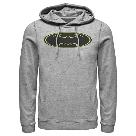 Men's Batman Logo Modern Wing Pull Over Hoodie Athletic Heather Medium