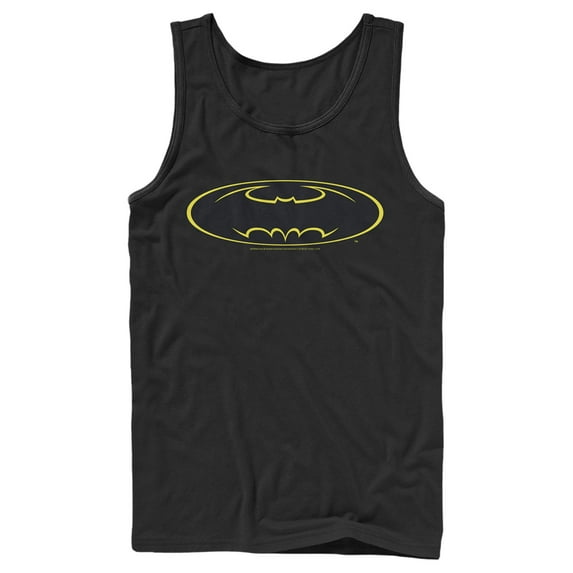 Men's Batman Logo Modern Wing Tank Top Black Medium