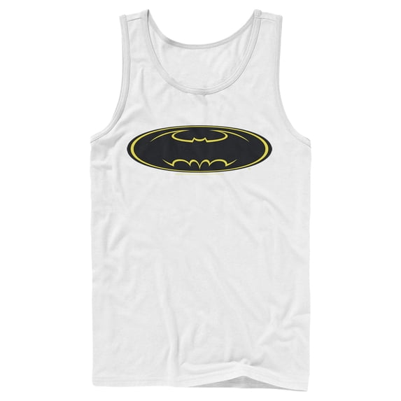 Men's Batman Logo Modern Wing Tank Top White 2X Large