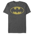 thumbnail image 1 of Men's Batman Logo Retro Caped Crusader Graphic Tee Charcoal Heather Small, 1 of 4
