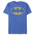 thumbnail image 1 of Men's Batman Logo Retro Caped Crusader  Graphic Tee Royal Blue Heather Large, 1 of 4