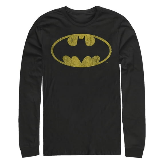 Men's Batman Logo Retro Caped Crusader Long Sleeve Shirt