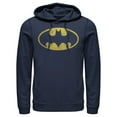 thumbnail image 1 of Men's Batman Logo Retro Caped Crusader Pull Over Hoodie Navy Blue Small, 1 of 3