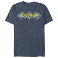 thumbnail image 1 of Men's Batman Logo Retro Wing  Graphic Tee Navy Blue Heather X Large, 1 of 3