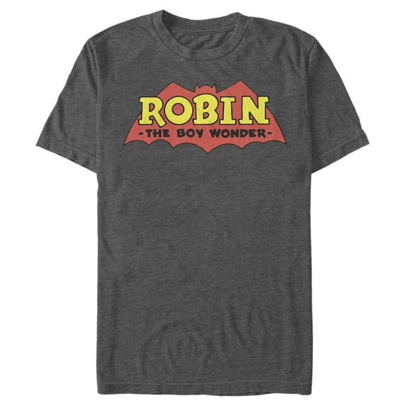 Men's Batman Logo Robin Boy Wonder Graphic Tee Charcoal Heather Medium
