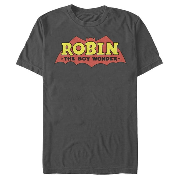 Men's Batman Logo Robin Boy Wonder Graphic Tee Charcoal Medium