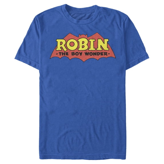 Men's Batman Logo Robin Boy Wonder Graphic Tee Royal Blue Small